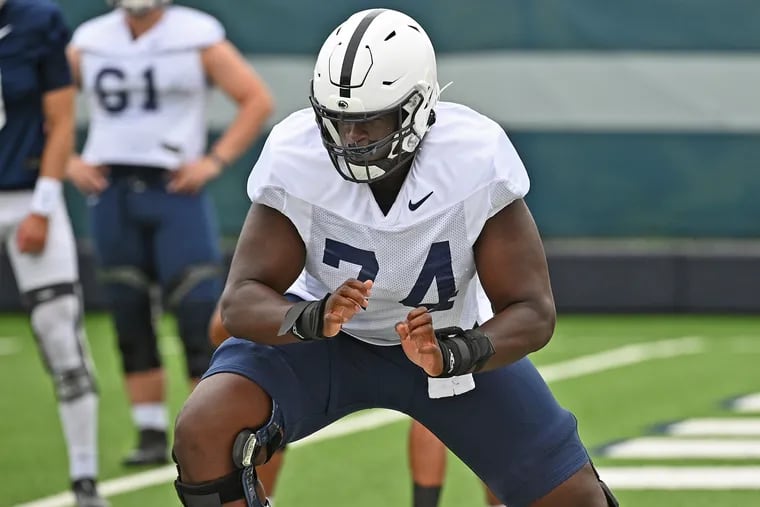 Penn State offensive tackle Olu Fashanu is widely regarded as a potential first-round NFL draft pick.