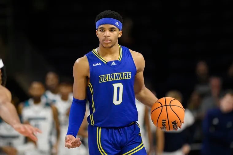 Delaware guard Jameer Nelson Jr. during the CAA championship game.