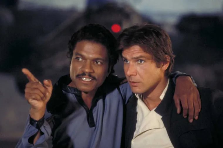 Lando Calrissian (Billy Dee Williams) and Han Solo (Harrison Ford) in &#039;Empire Strikes Back&#039;