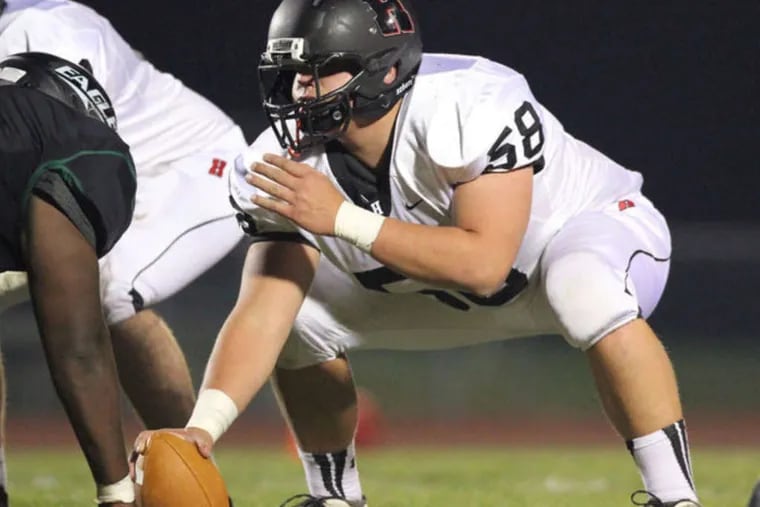 Haddonfield center Nick Rollo suffered a season-ending foot injury Oct. 2. But he remained a presence, working with the team's younger players.