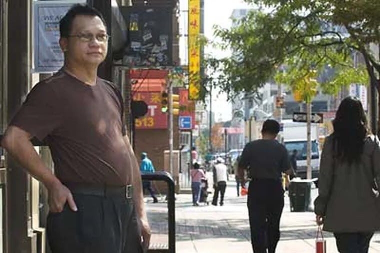 Siong Ho, who had a gambling problem in the past, thinks building a casino near Chinatown isn't a good idea since gambling is a problem in the Asian community. (Sarah J. Glover / Inquirer)