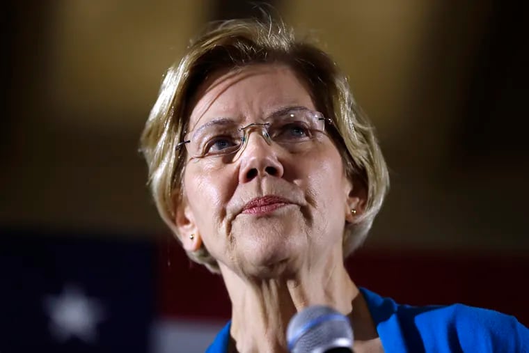 2020 Democratic presidential candidate Sen. Elizabeth Warren (D., Mass.) speaks during an organizing event Friday in Ames, Iowa.