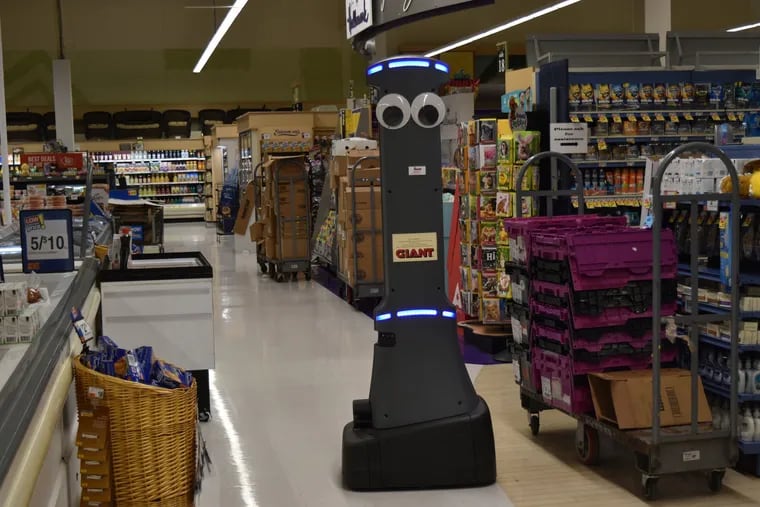 This gray, googly-eyed robot will be coming to all of Giant’s 172 stores.