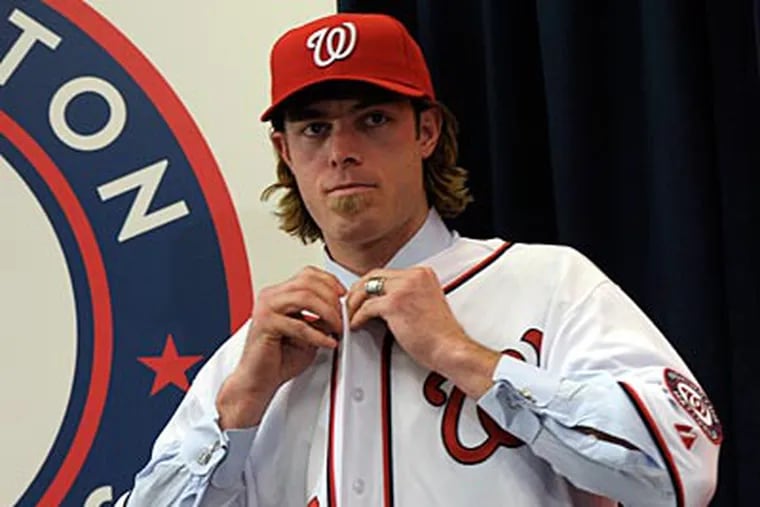The Nationals introduced former Phillie Jayson Werth as their new starting right fielder on Wednesday. (AP photo/Susan Walsh)