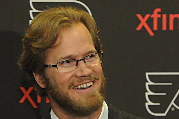 Chris Pronger talks about the progress of his recovery from concussions at a press conference on March 7, 2013 at the Flyers Skatezone in Voorhees Two., NJ. (Photo by Curt Hudson)