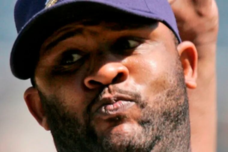 CC Sabathia , the prize of the free-agent pitching market, was signed by the Yankees to a contract worth $161 million.