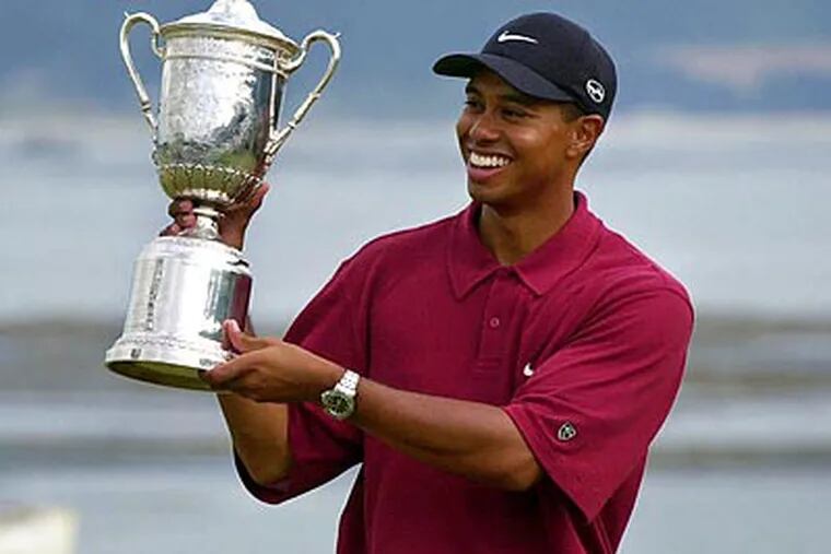 Tiger Woods won the 2000 U.S. Open by a historic margin of 15 strokes. (Elise Amendola/AP file photo)