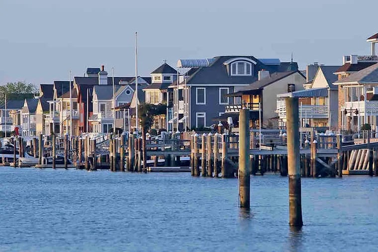 Houses on the bay at Ocean City, N.J.