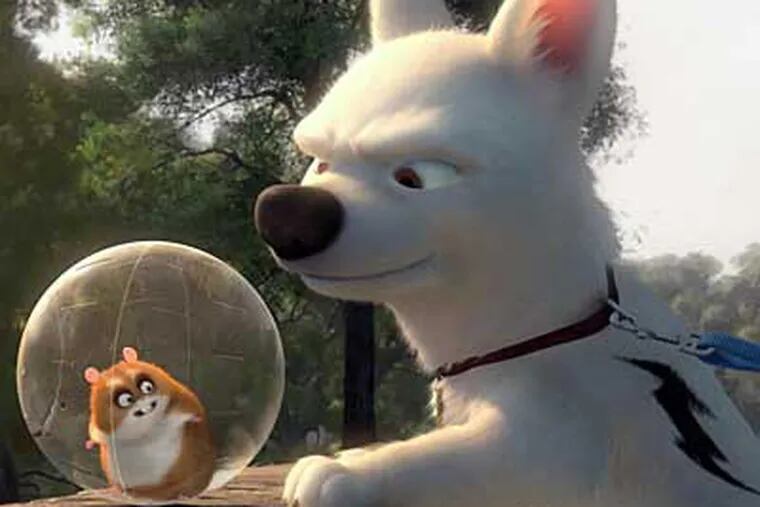 It’s frisky fun to see the white shepherd get a new leash on life in "Bolt."
