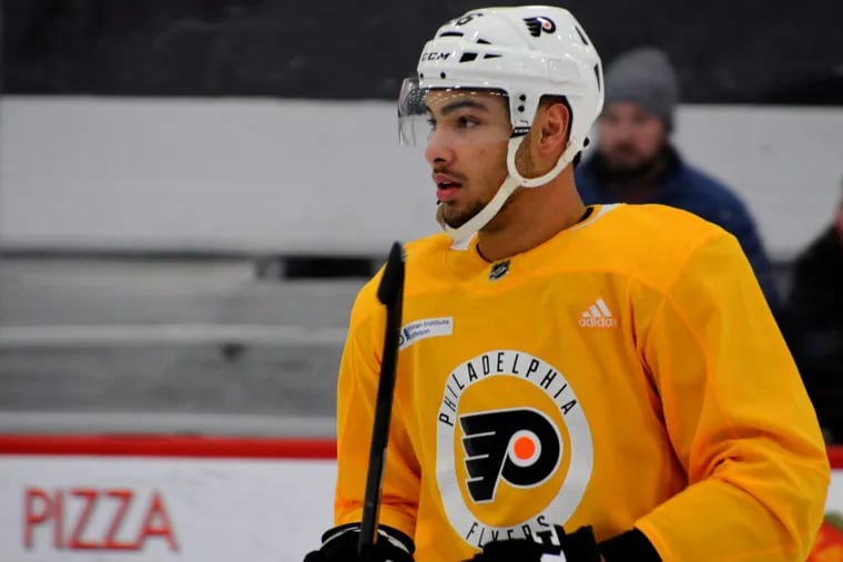 Flyers rookie winger Tyrell Goulbourne