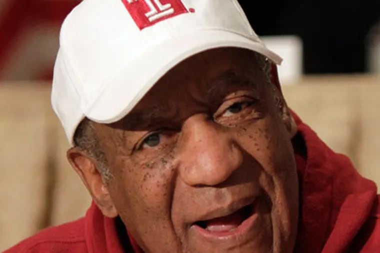 Temple alum Bill Cosby said he will be flipping channels between Temple's football and basketball games. (AP Photo/Richard Drew)