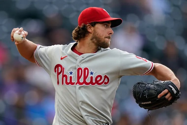 Philadelphia Phillies starting pitcher Aaron Nola only records "quality starts" (six innings, three or fewer earned runs) about 60 percent of the time.