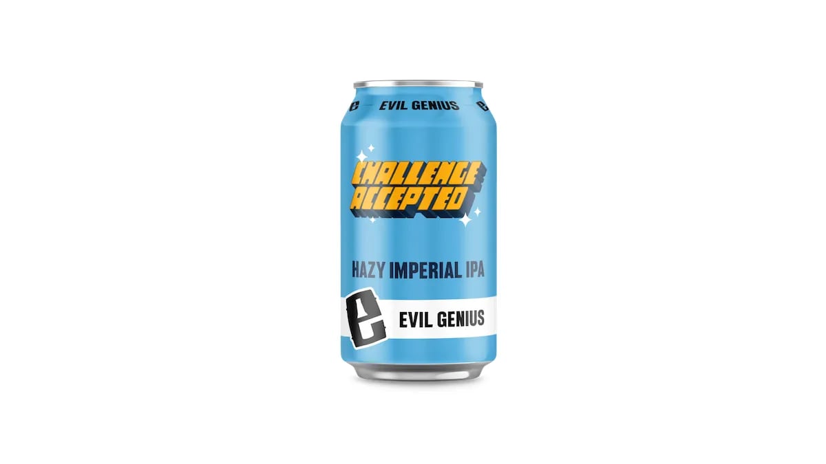 Challenge Accepted Hazy Imperial IPA from Evil Genius Beer Co. in Fishtown.