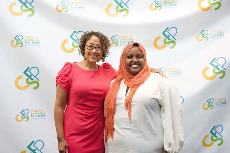 Keisha Jordan and Ekram Ibrahim at a recent event hosted by Children’s Scholarship Fund Philadelphia.