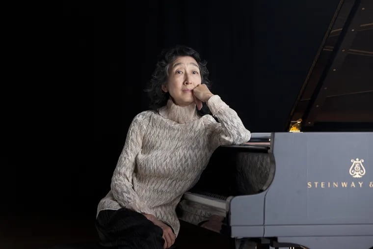Pianist Mitsuko Uchida  is slated for three programs this spring: in a song cycle, a four-hand piano recital, and a concerto.