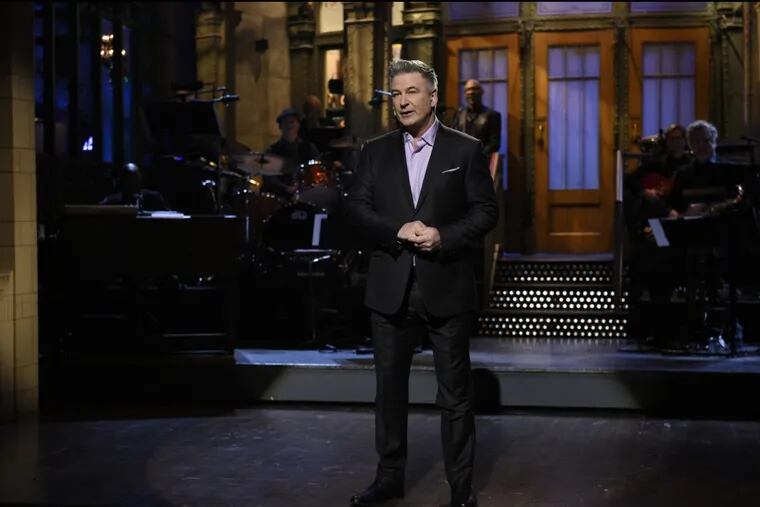 Alec Baldwin during his Saturday Night Live monologue on Feb. 11.