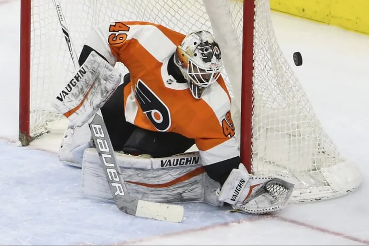 Alex Lyon, 25, a former Yale University standout, filled in capably when injuries to Brian Elliott and Michal Neuvirth caused the Flyers to recall him from the Phantoms this season