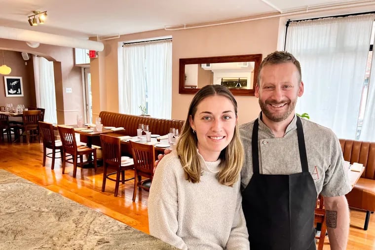 Chef-owner Dave Conn and his wife, Sarah, at Alice, 901 Christian St.