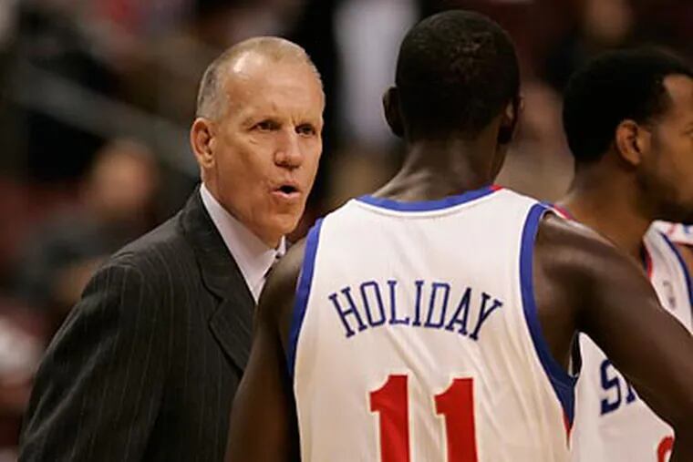 Jrue Holiday has been one of many inconsistent 76ers this season. (Michael Bryant/Staff file photo)