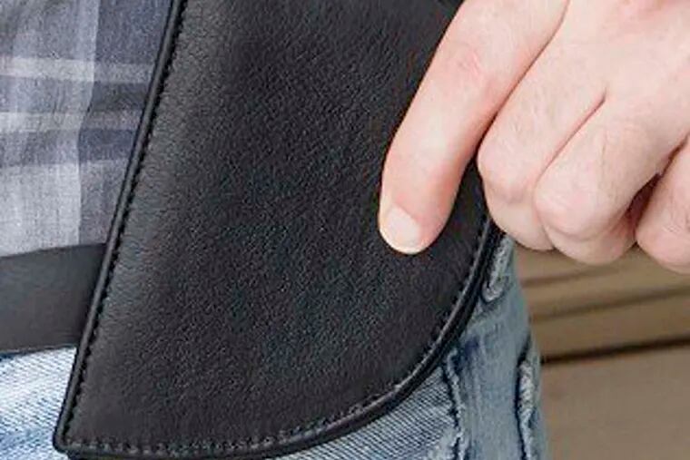 Front Pocket Wallet is curved like most front pants pockets.