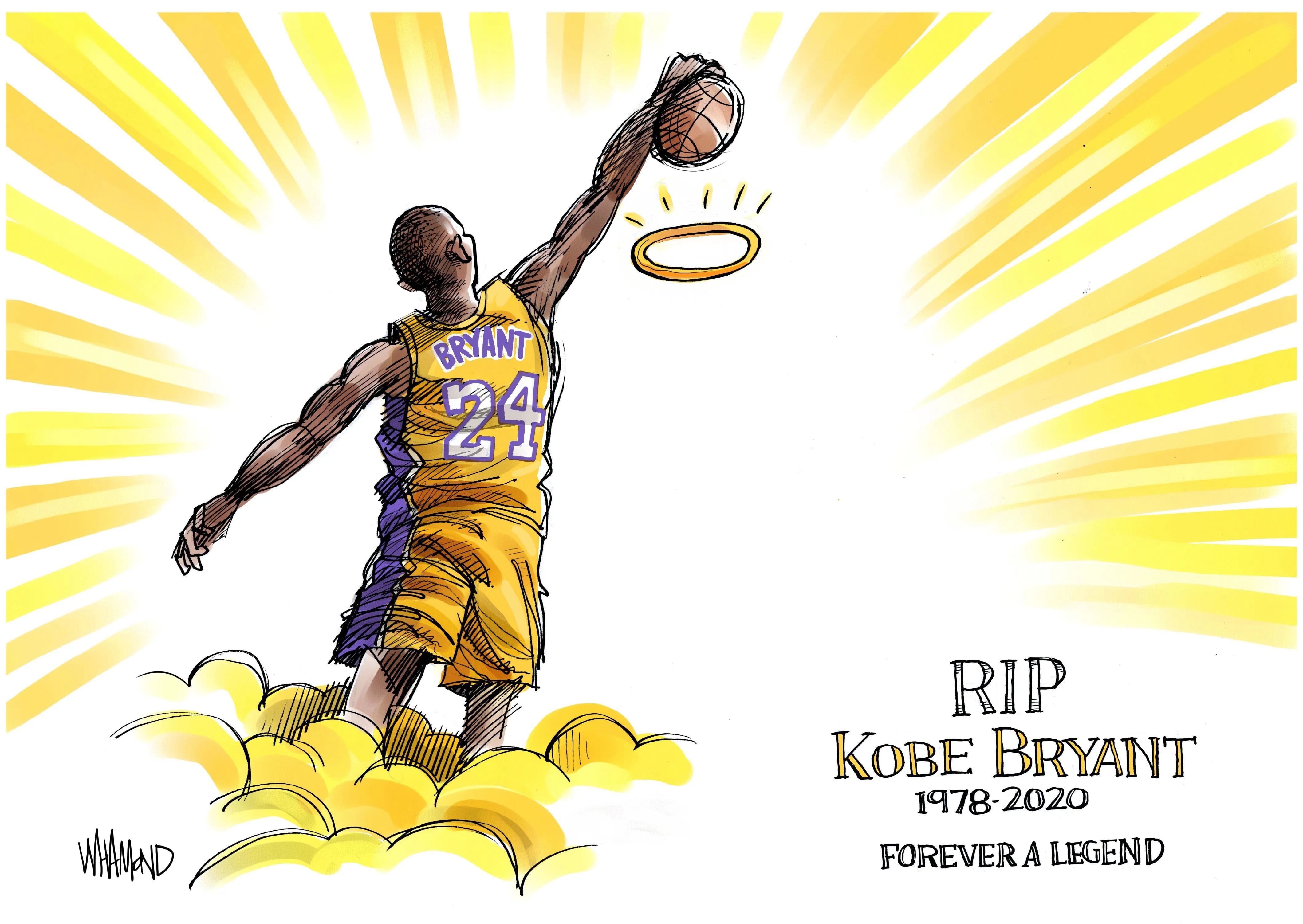 Cartoons: Kobe Bryant's death, memorialized by artists around the world |  Perspective