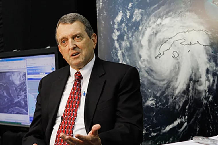 Bill Read, the Director of the National Hurricane Center, speaks to the media about the upcoming hurricane season on Wednesday. Read says the potential for a new catastrophe in Haiti is his biggest concern for the upcoming Atlantic storm season. (AP Photo/J Pat Carter)