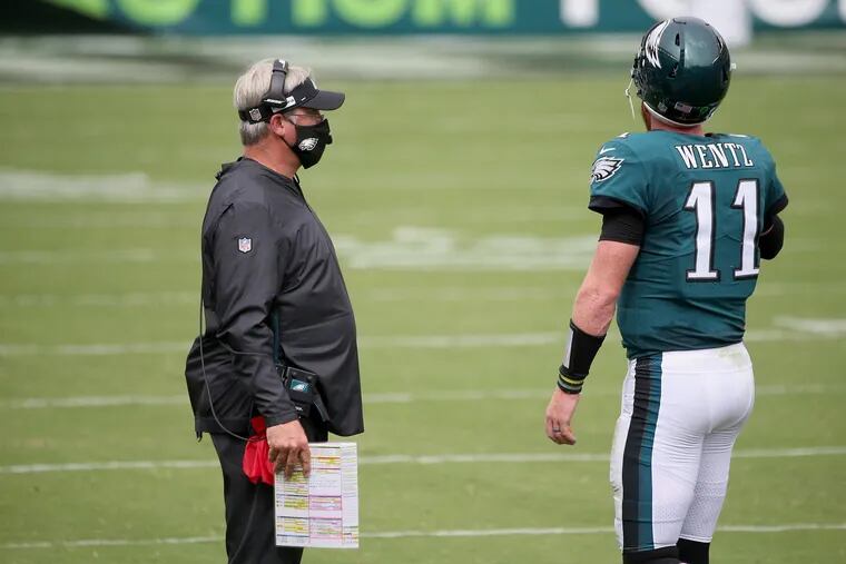 Doug Pederson thinks maybe a quicker pace and simpler options will help Carson Wentz.