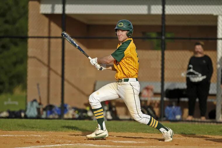 Clearview’s Mike Decker knocks in the game-winning run against Highland Monday in Mullica Hill, NJ.