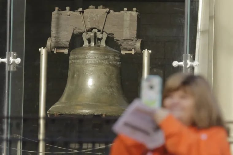 The only way to see the Liberty Bell during the government shutdown was  through a window.
