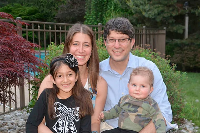 Melanie and Mike Wolfson with daughter Sydney, 6, and baby William. (Susan Harrell)