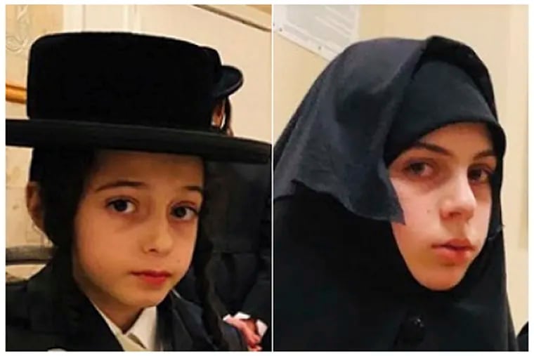 This combination of two undated photos provided by the New York State Police shows Chaim Teller (left), 12, and his sister Yante Teller, 14. The FBI has arrested Aron Rosner of New York on charges accusing him of providing financial assistance to members of the religious group Lev Tahor in an international abduction scheme. The FBI said in court filings that the children were kidnapped Dec. 8, 2018, from their home in upstate New York and taken out of the country. (New York State Police via AP)