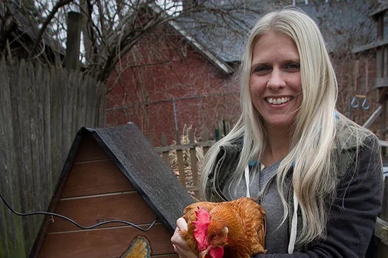 Marianne Morrison keeps chickens in her Overbrook home. ( ALEJANDRO A. ALVAREZ / STAFF PHOTOGRAPHER )