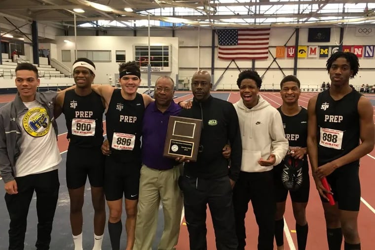 The St. Joseph’s Prep boys’ indoor track team finished first at the PTFCA championships on Sunday.