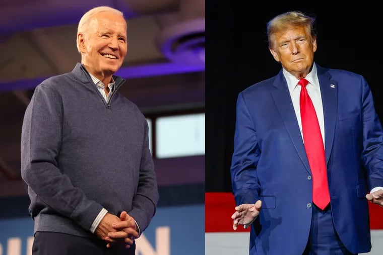 President Joe Biden (left) and former President Donald Trump (right).