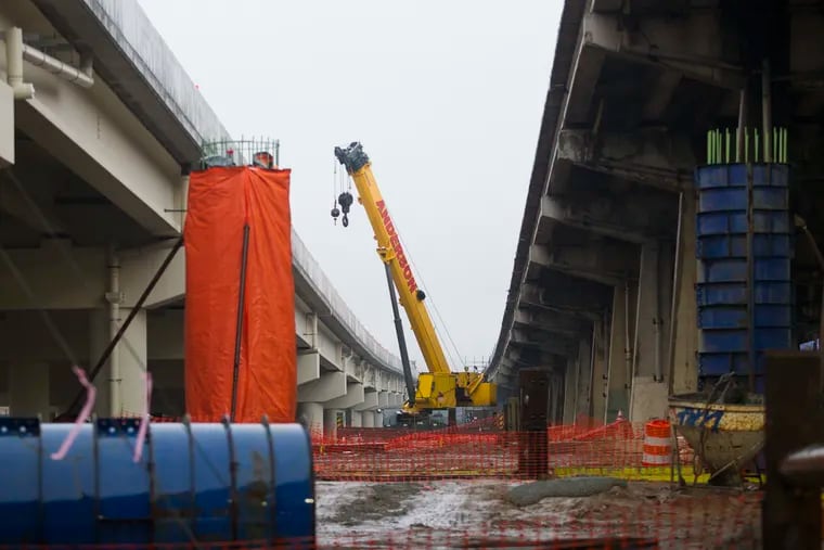 From December 2018, when PennDOT was reconstructing the southbound side of I-95 between Allegheny and Girard Avenues in Philadelphia.