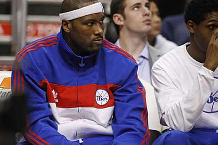 Sixers forward Elton Brand will miss the remainder of the season and could have shoulder surgery as soon as Monday. (File photo)