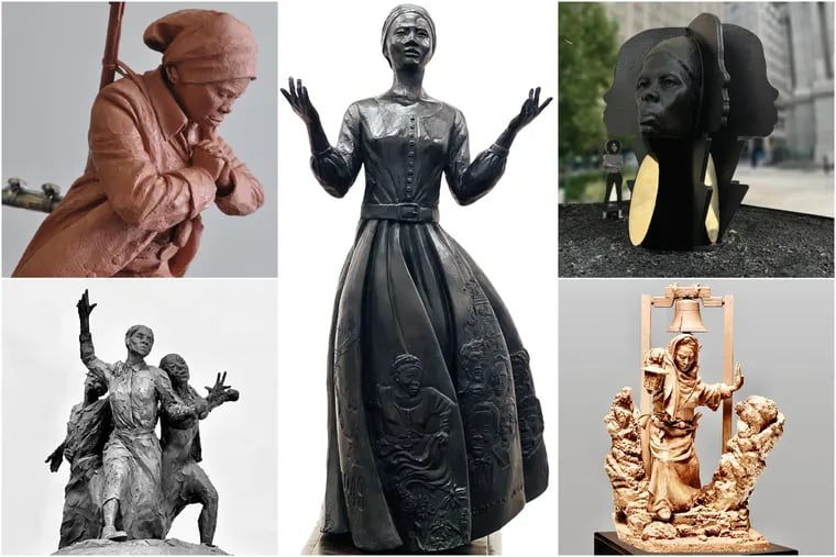 Design proposals for a new Harriet Tubman statue in Philadelphia.
