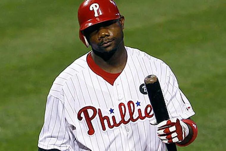 Ryan Howard was hitless in four at-bats, striking out twice, Thursday night against the Rockies. (Yong Kim/Staff Photographer)