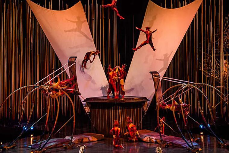 Cirque du Soleil 's production of &quot;Varekai&quot; has been revised for performances at Wells Fargo Center. (PHOTO: MARTIN GIRARD)