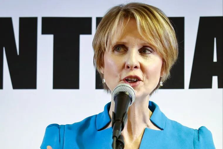 Candidate for New York governor Cynthia Nixon speaks during her first campaign stop at the Bethesda Healing Center church, Tuesday March 20, 2018, in the Brownsville section of Brooklyn in New York. Nixon will challenge New York Gov. Andrew Cuomo for the Democratic nomination.