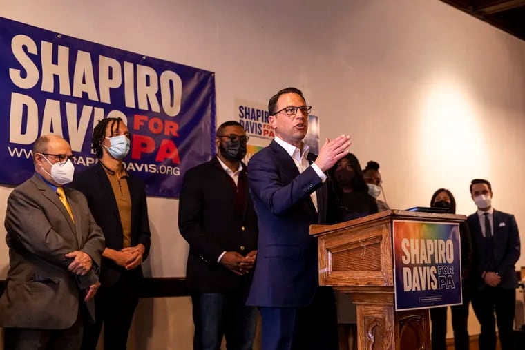 Pennsylvania Attorney General Josh Shapiro, a Democratic candidate for governor, at an event with LGBTQ leaders in Philadelphia earlier this month.