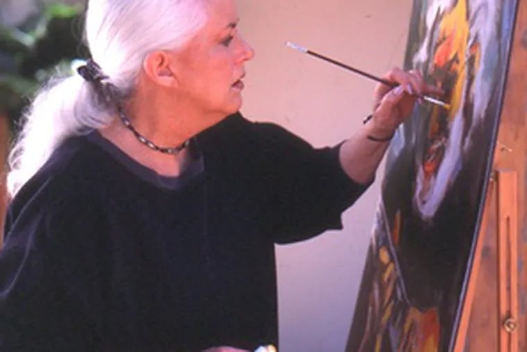 Adding some painting strokes to her singing celebrity, Grace Slick will appear with her artwork this weekend at King of Prussia Mall.