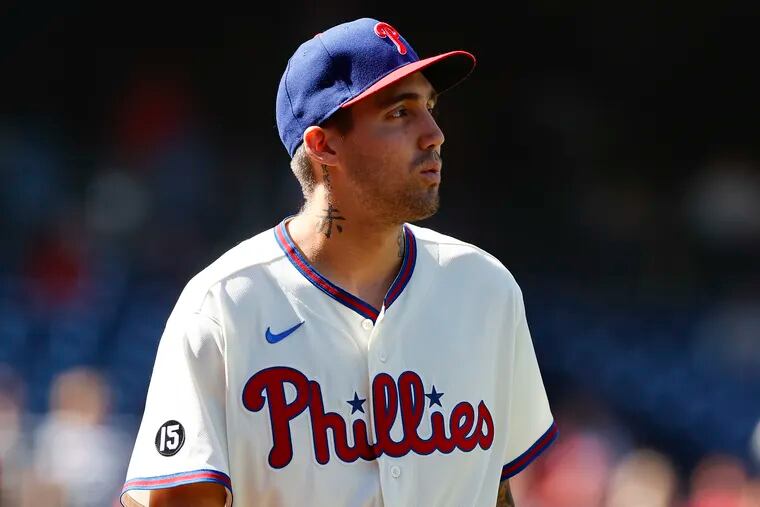 Pitching prospect Hans Crouse made his major-league debut with the Phillies on Sunday and gave up one run in three innings.