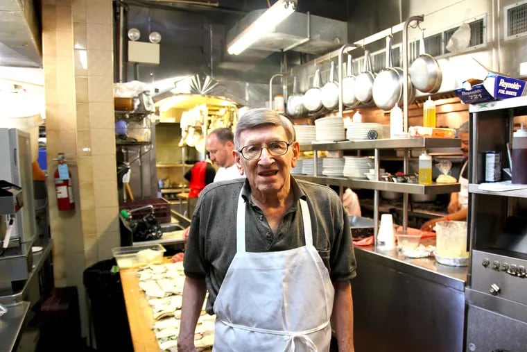 At 87, Ralph Dispigno still works six days a week in the kitchen at Ralph's Italian Restaurant. &quot;I was brought up in the business,&quot; he said.&quot; I've worked as a dishwasher, a busboy, and a waiter. All through the '40s and '50s. I did a little cooking, too. I did a LOT of cooking.&quot;