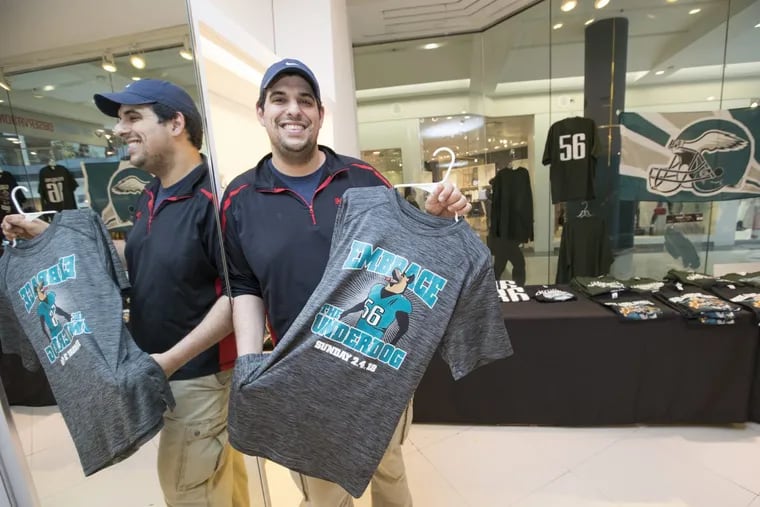 If the Eagles don't win on Sunday, Nick D'Ambrosia of N&amp;D Sports, will be singing the blues. He's one of dozens of pop-up stores throughout the region selling all Eagles gear. His pop up store at the Shops at Liberty Place downtown has seen robust sales this week.