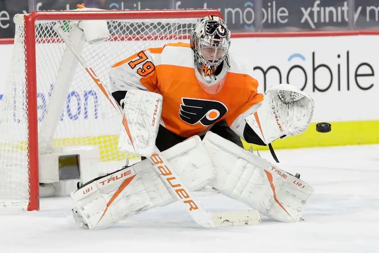 Flyers goalie Carter Hart records first career shutout, dazzles with  highlight-reel save