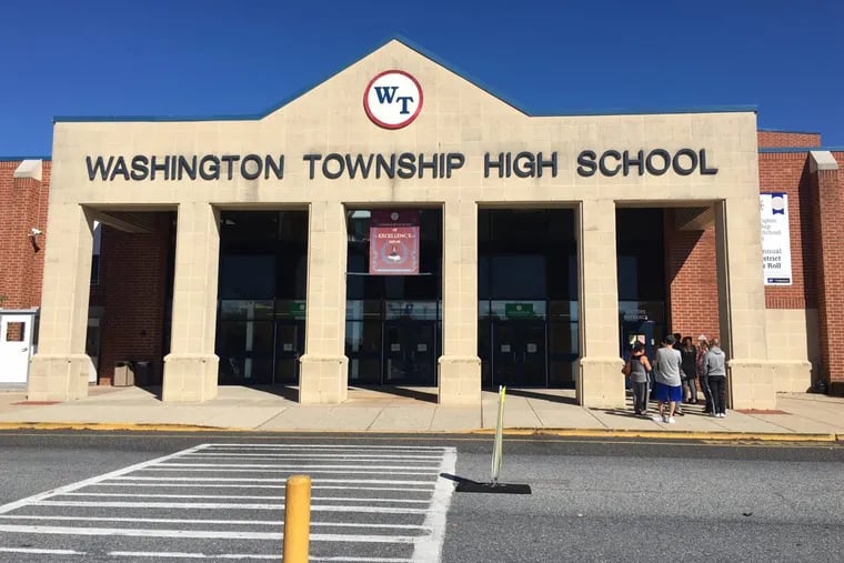 Washington Township, NJ, High School was the scene of student protests Thursday, Oct. 19, 2017, after racial slurs in a text exchange shared among students put some white and black students at odds and sparked a fracas.