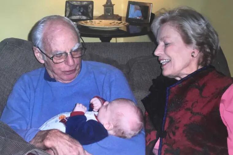 A. Carter and Ruth C. Fergusson in 2011 with their first great-grandchild, Jack Carter Wagoner.