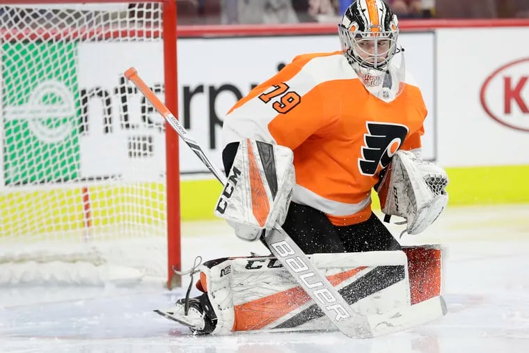 Flyers rookie goaltender Carter Hart is eager to return to the lineup after a clunker against Carolina on Monday.