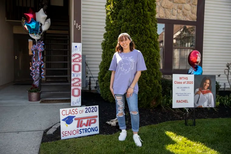 Washington Township senior Rachel Roda outside her home in Sewell. Roda is attending Rowan College of South Jersey to study elementary education after graduation.